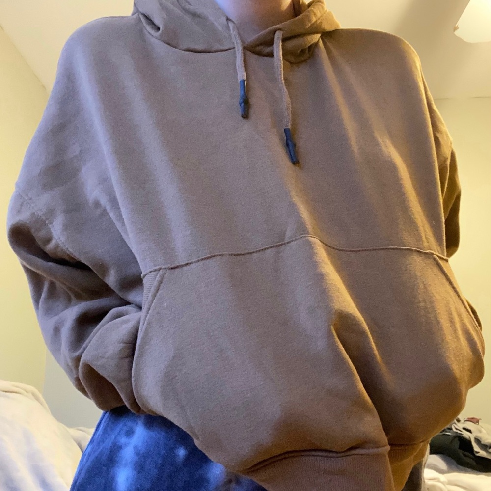 Burnt orange cropped hoodie